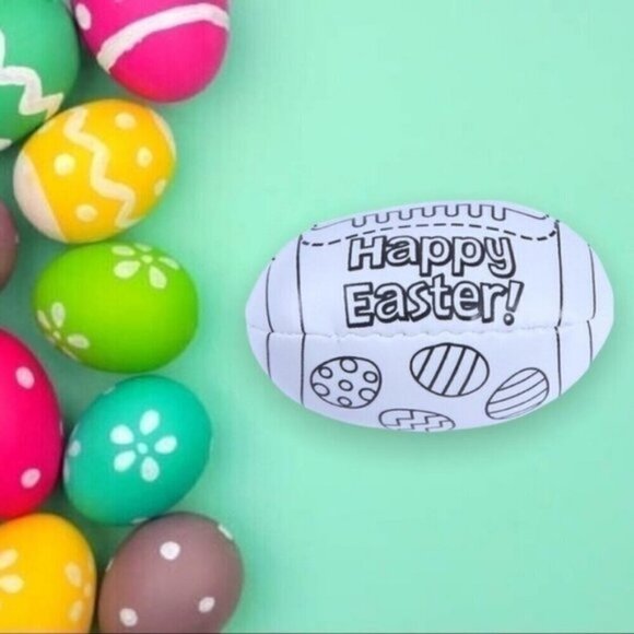 Color Your Own Easter Footballs 12 Pack - Picture 1 of 1